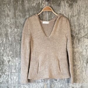 LAURIE B. Women's Chunky Open-Knit Hooded Sweater Size S